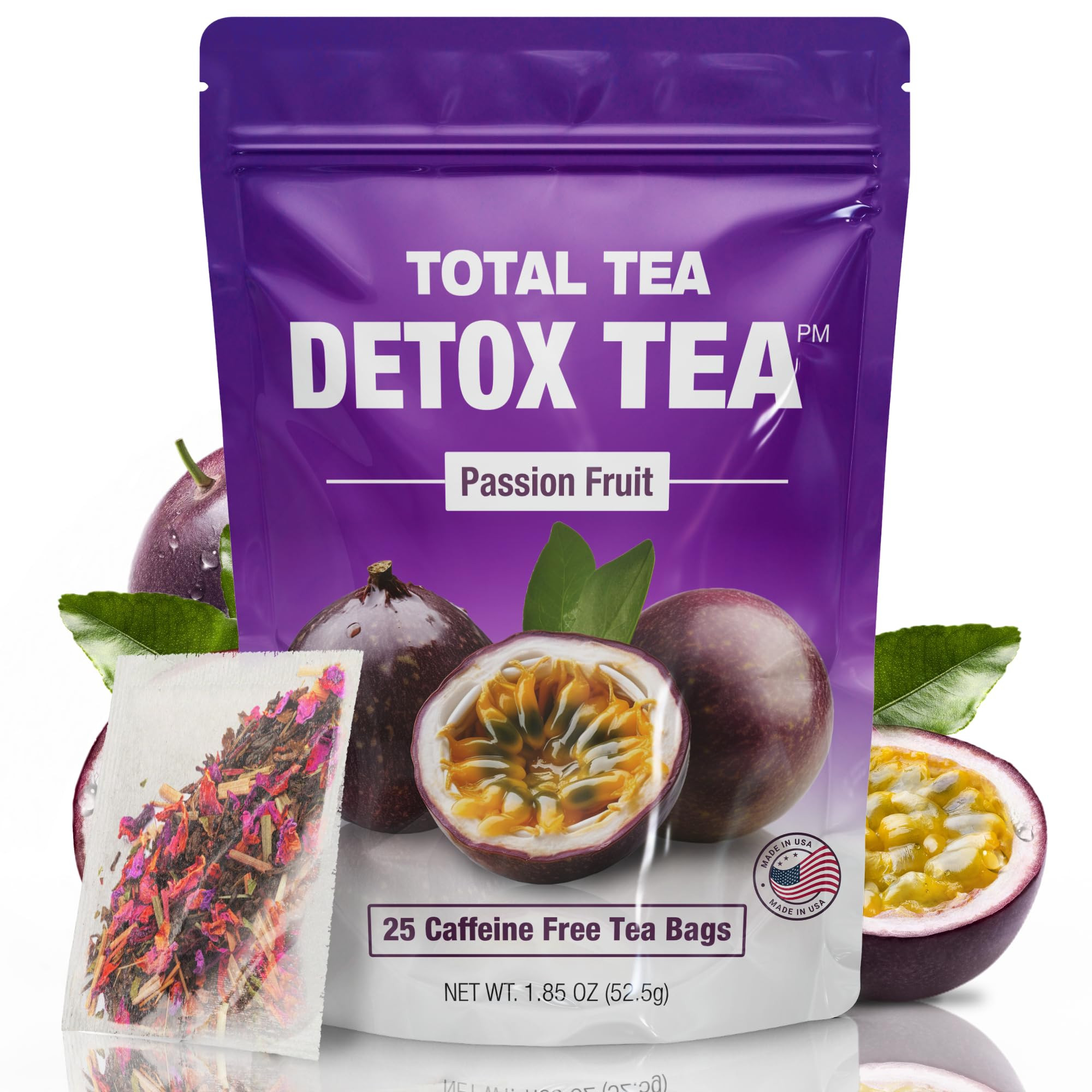 Total Tea SIimming Detox Tea Caffeine Free - 25 Day Detox - Herbal Tea with Chamomile, Hibiscus T... | Amazon (US)