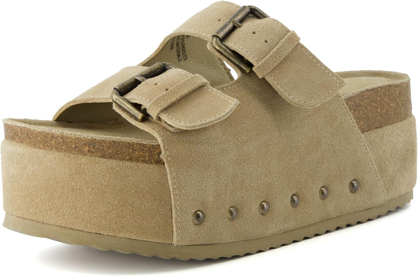 CUSHIONAIRE Women's Guru Genuine Leather footbed platform sandal with +Comfort, Wide Widths Avail... | Amazon (US)