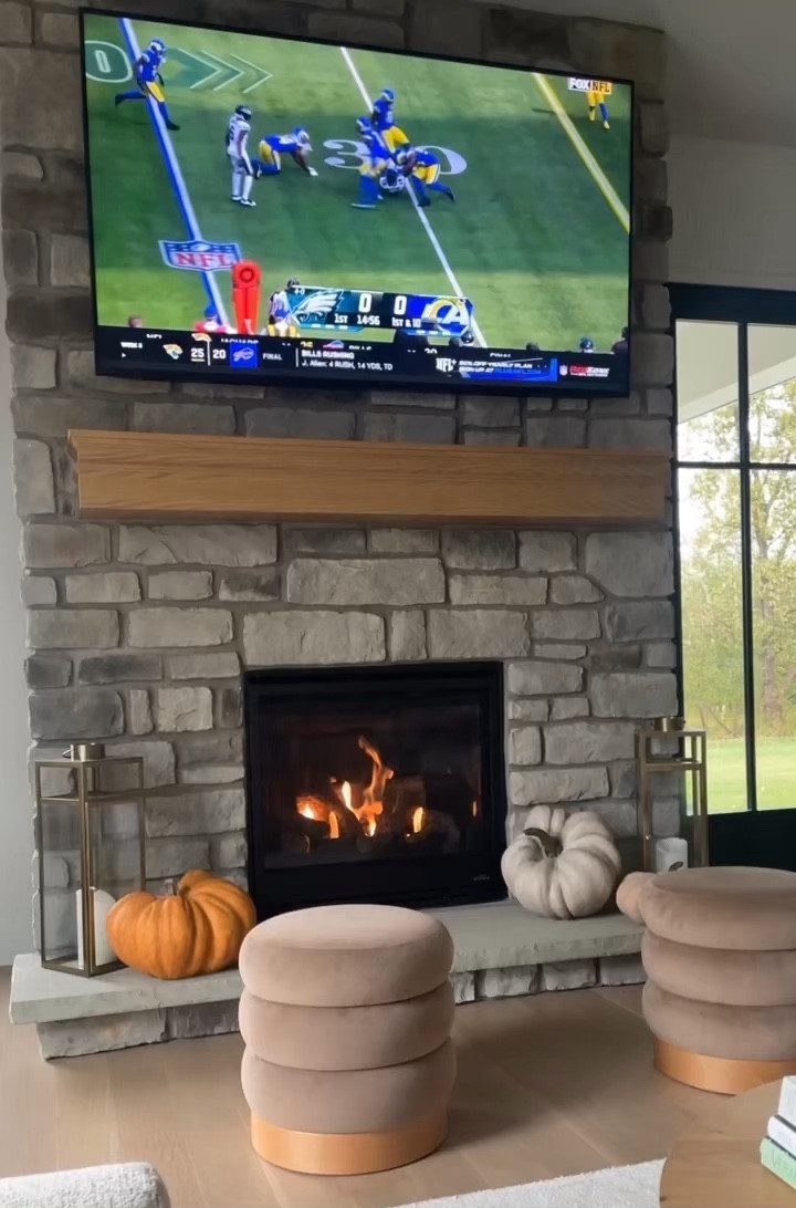 Cozy Fall Sundays! 🍁🍂🤎

#FallDecor #Fall #Pumpkins #FireplaceDecor #NFLSunday 

#LTKsalealert #LTKSeasonal #LTKhome