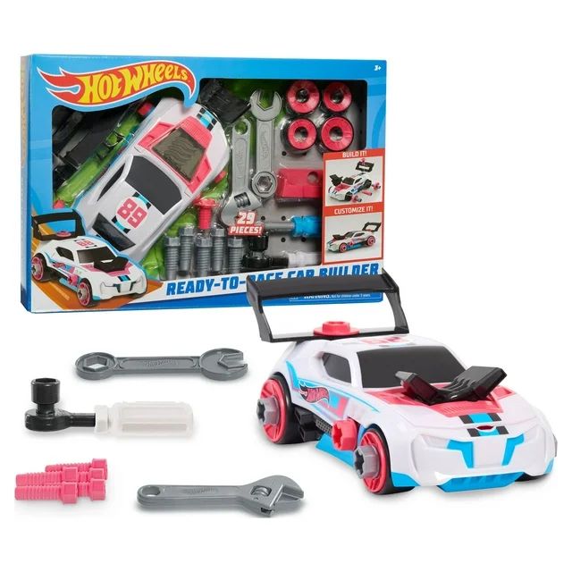 Hot Wheels Ready-to-Race Car Builder Set, Twinduction Vehicle, Kids Toys for Ages 3 up | Walmart (US)