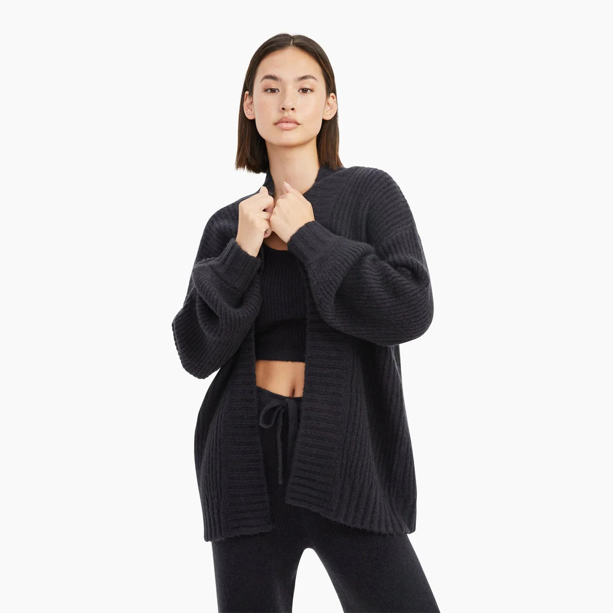 Luxe Merino Cashmere Balloon Sleeve Cardigan | NAADAM
