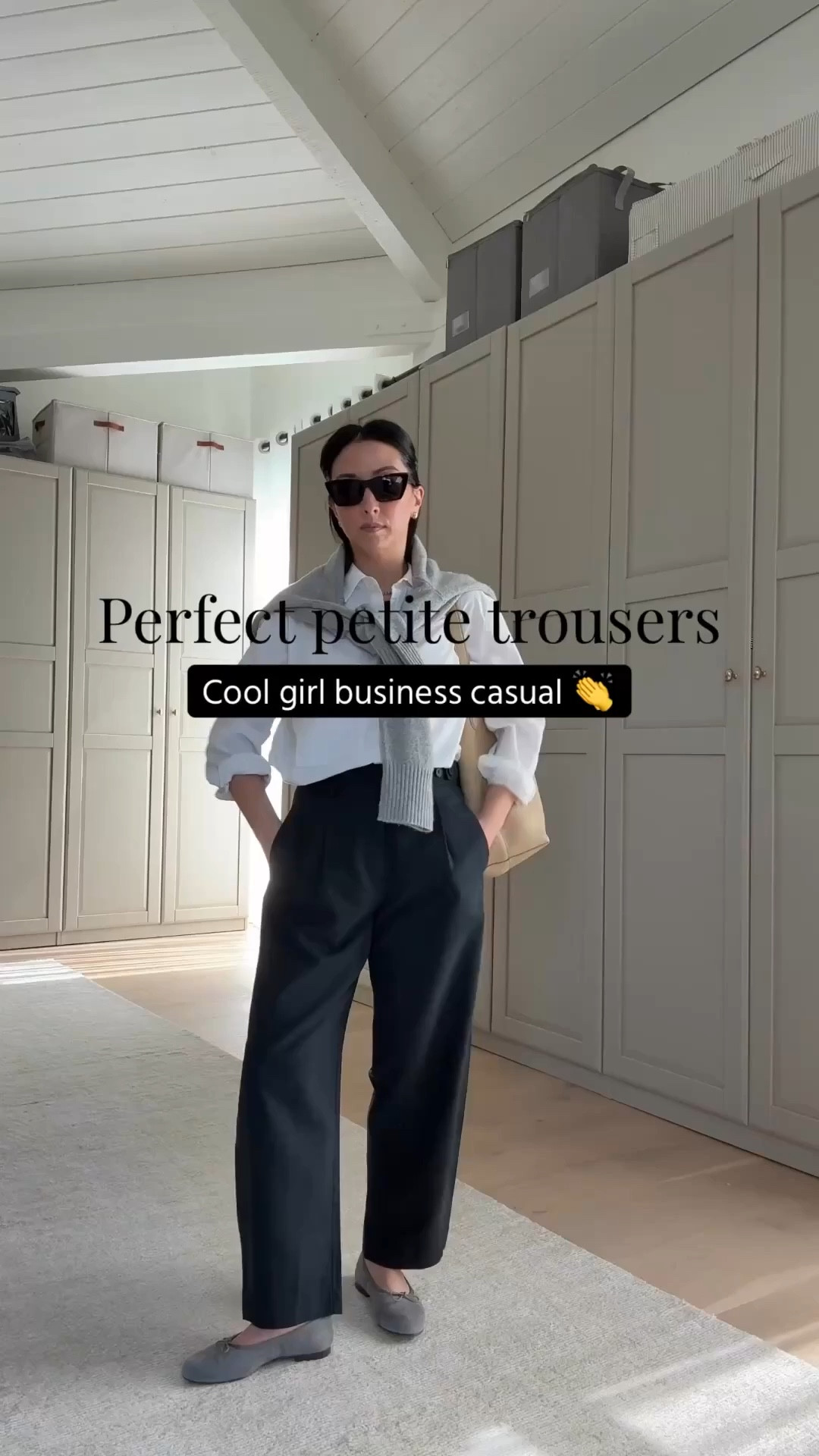 Perfect barrel style trousers that can work casually or in the office. These drape well and are very comfy. I'm wearing the petite 0. I've found that all colors run differently. 

AYR Deep End Shirt xs
Madewell barrel trousers petite 0
Everlane cashmere boxy sweater xs
Madewell April flats 5.5
The Row Park tote medium
YSL SUnglasses
Quince earrings
Dorsey James necklace 15"

Petite style, spring style, spring outfits, work outfits, business casual workwear 

#LTKootd #LTKPetite #LTKSeasonal