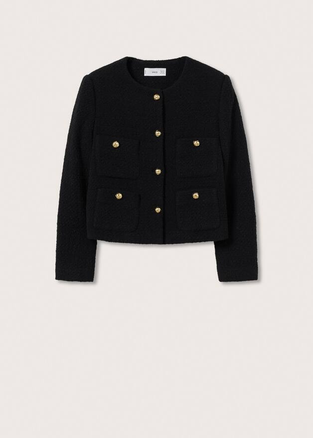 Pocket tweed jacket | MANGO (US)