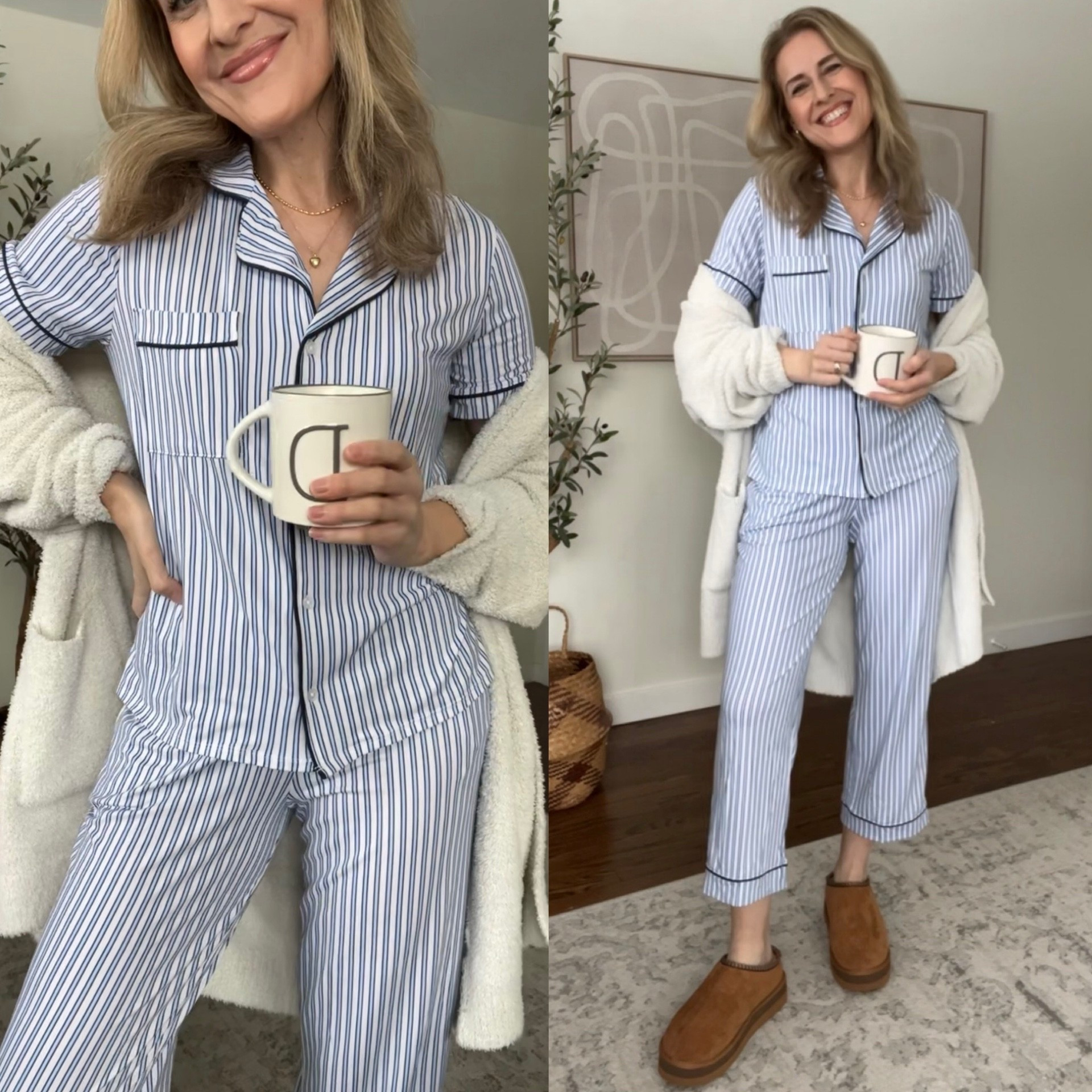 Walmart notch collar pajamas come in new spring prints, these are very soft and smooth and lightweight, not warm. I go with my usual size small in these. #walmartfashion 

#LTKOver40