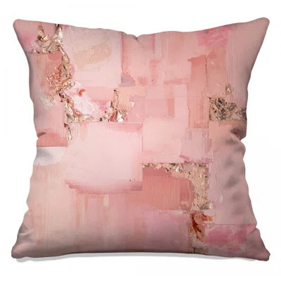 Pink Abstract Texture Double Sided Throw Pillows | Wayfair North America