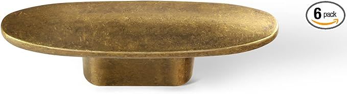 Goo-Ki 6 Pack 0.63" Hole Antique Brass Drawer Knobs Kitchen Cabinet Hardware - 2.2" Full Length R... | Amazon (US)