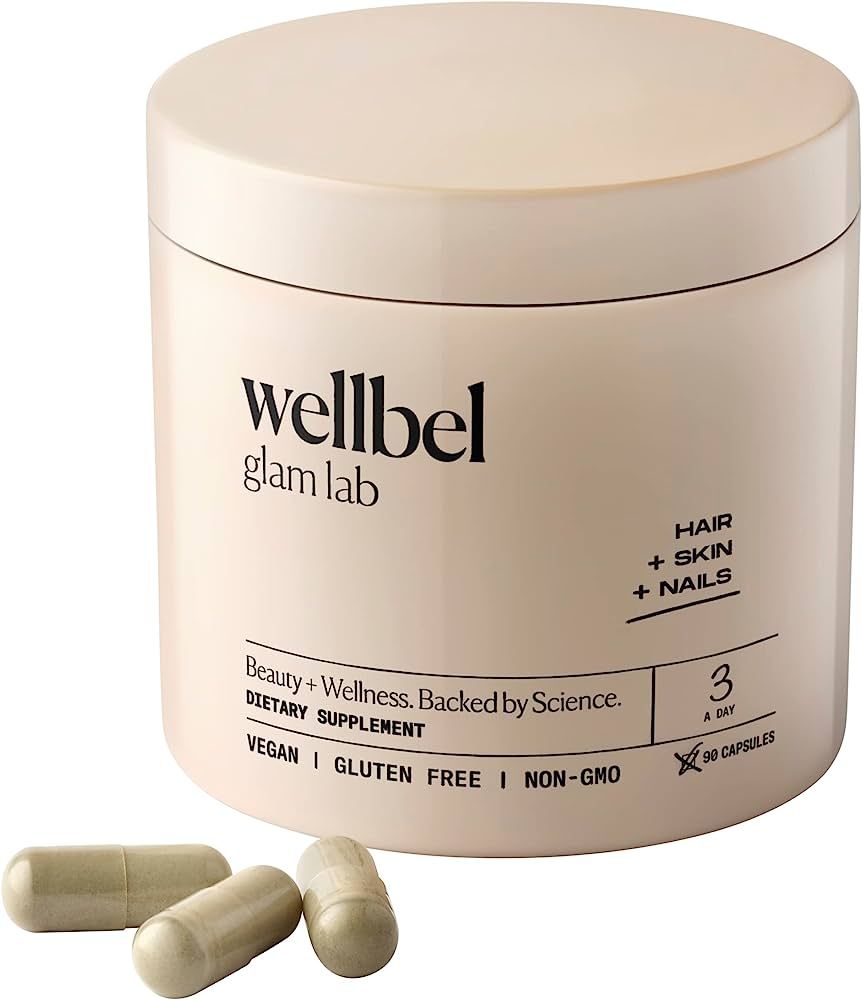 WELLBEL Women Clean Supplement for Hair, Skin, and Nails, Vegan, Gluten Free and Non GMO 90 Count | Amazon (US)
