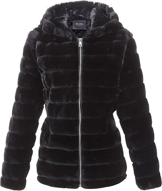 Bellivera Womens Faux Fur Coat, Fall and Winter Fashion 2021 Fleece Fuzzy Hooded Fluffy Shaggy Sh... | Amazon (US)