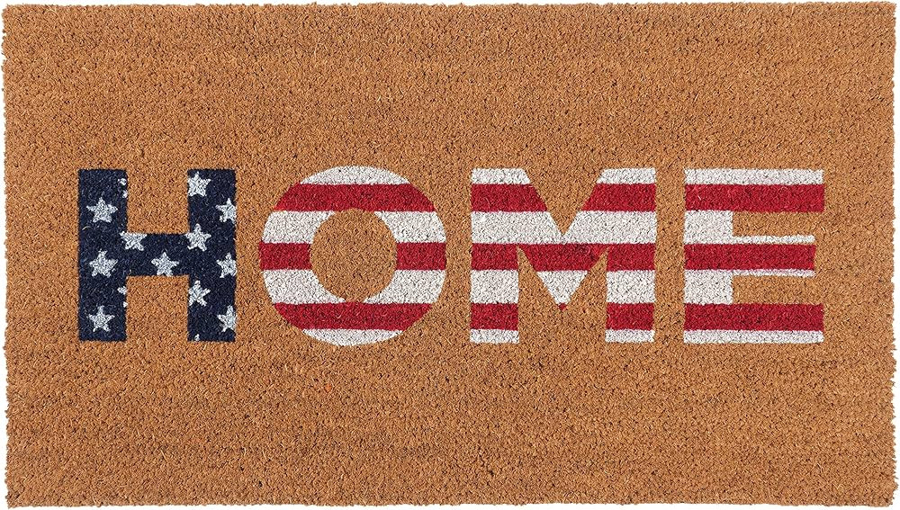KAF Home American Flag Patriotic Coir Doormat with Heavy-Duty, Weather Resistant, Non-Slip PVC Ba... | Amazon (US)