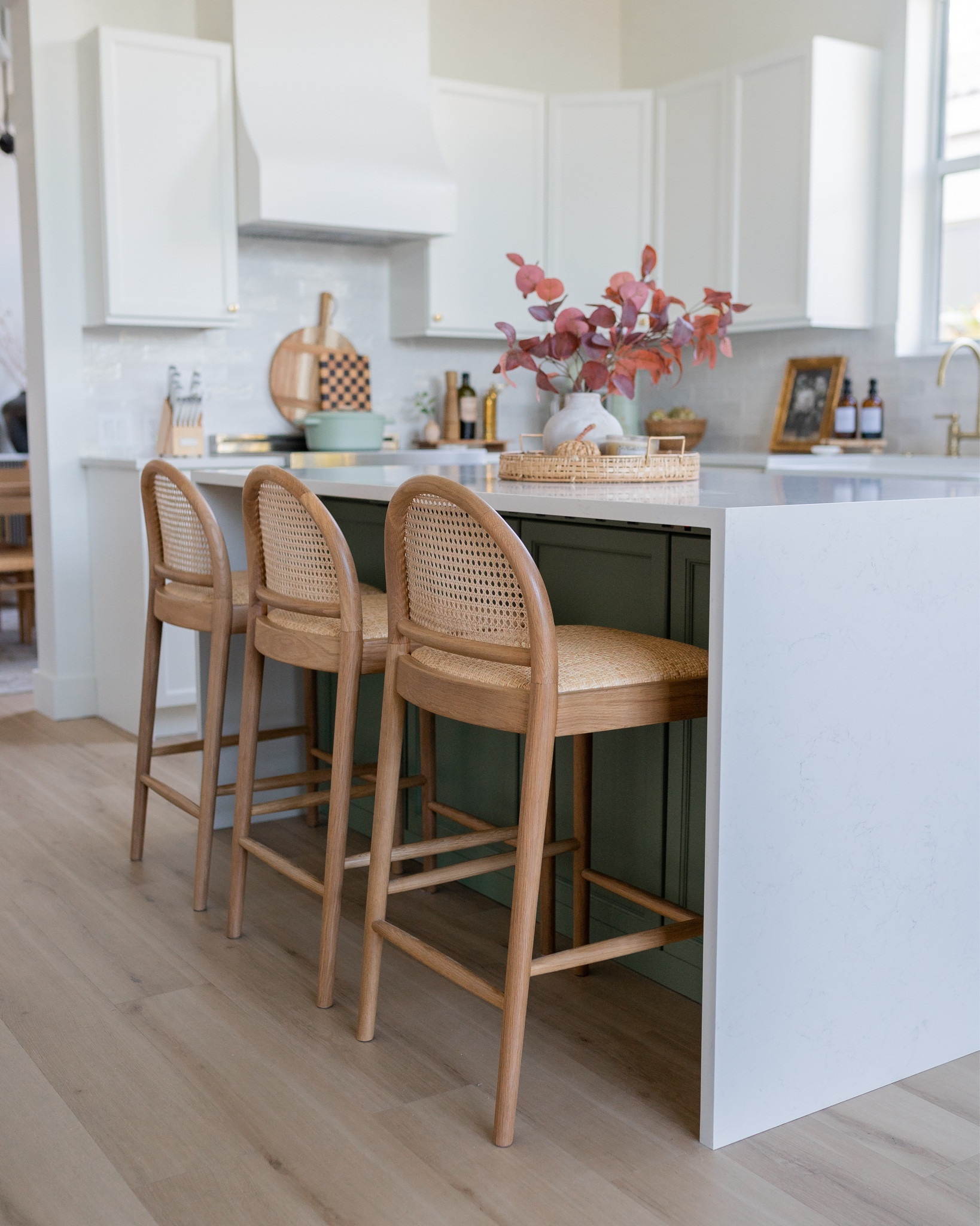 Our kitchen counter stools are 25% off! They are made with a cane backing and natural woven seat, and the quality is amazing



#LTKhome #LTKsalealert