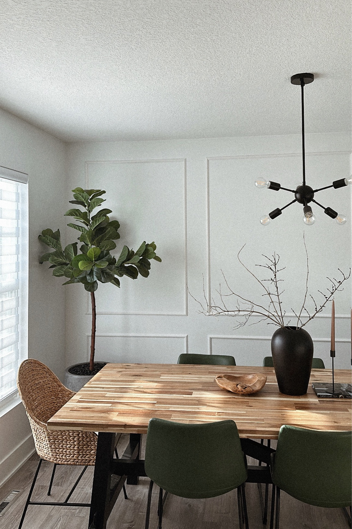 dining room decor | dining room upgrade | simple home design | wall panels | wooden dining table 

#LTKSpringSale 

#LTKhome #LTKU