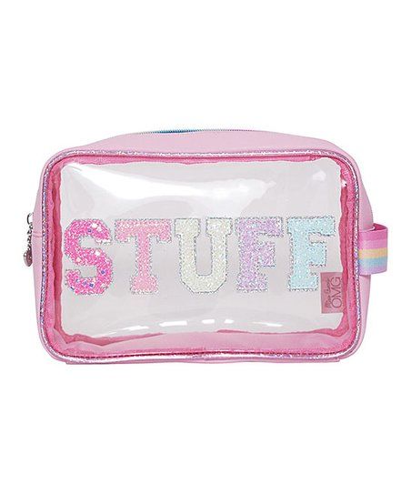 Pink Cotton Candy 'Stuff' Transparent Makeup Bag | Zulily
