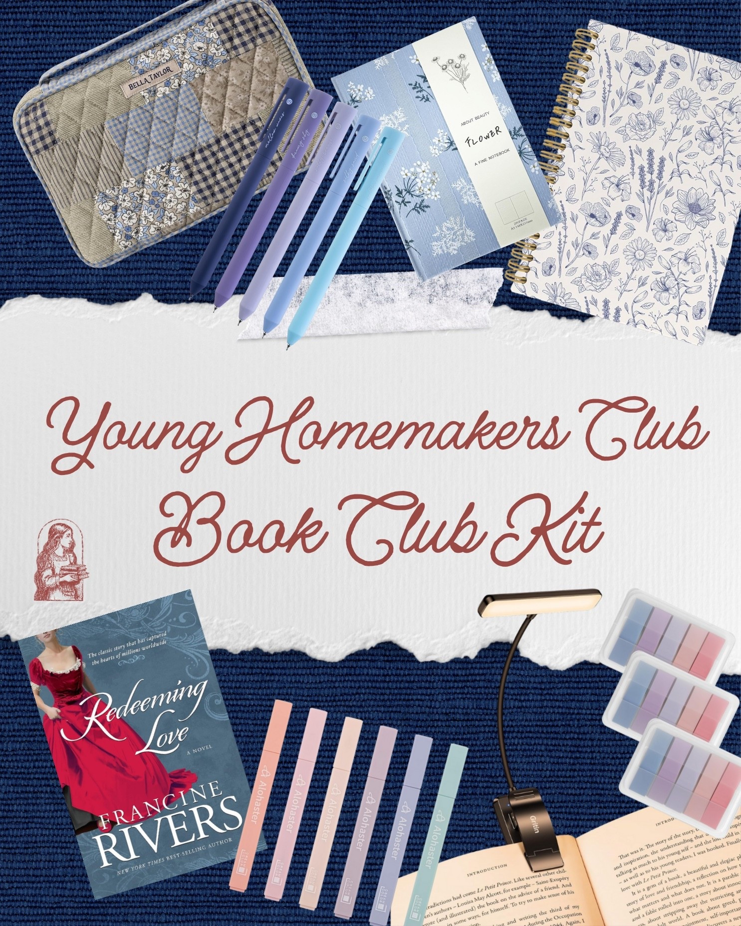 Our book club kit for our first book together 💕