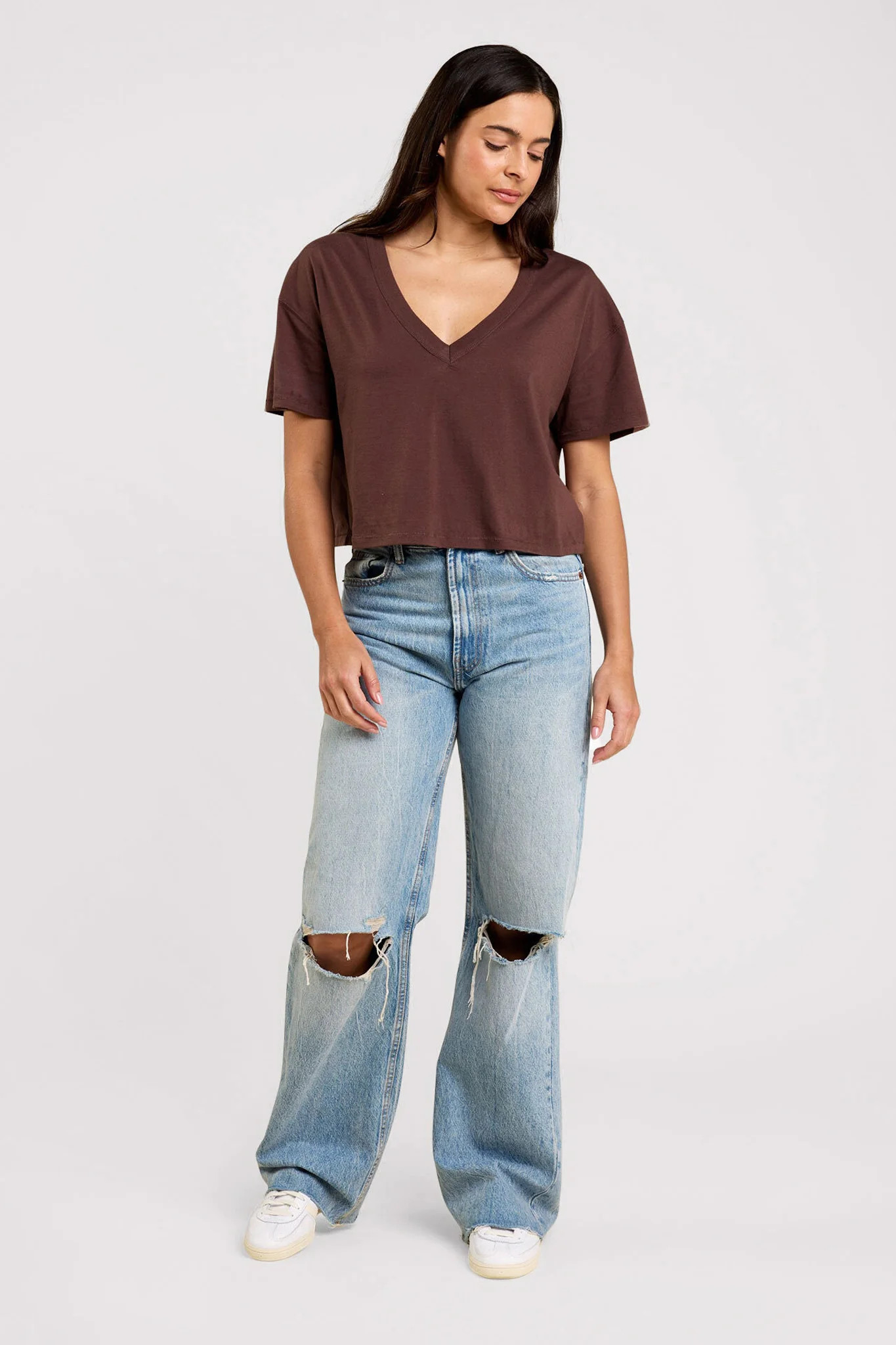 Boxy V-Neck Tee | nuuds
