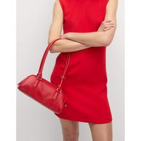 M&S Collection female Faux Leather Bowler Bag - Bright Red, Cream Mix,Bright Red,Olive | Marks & Spencer (UK)