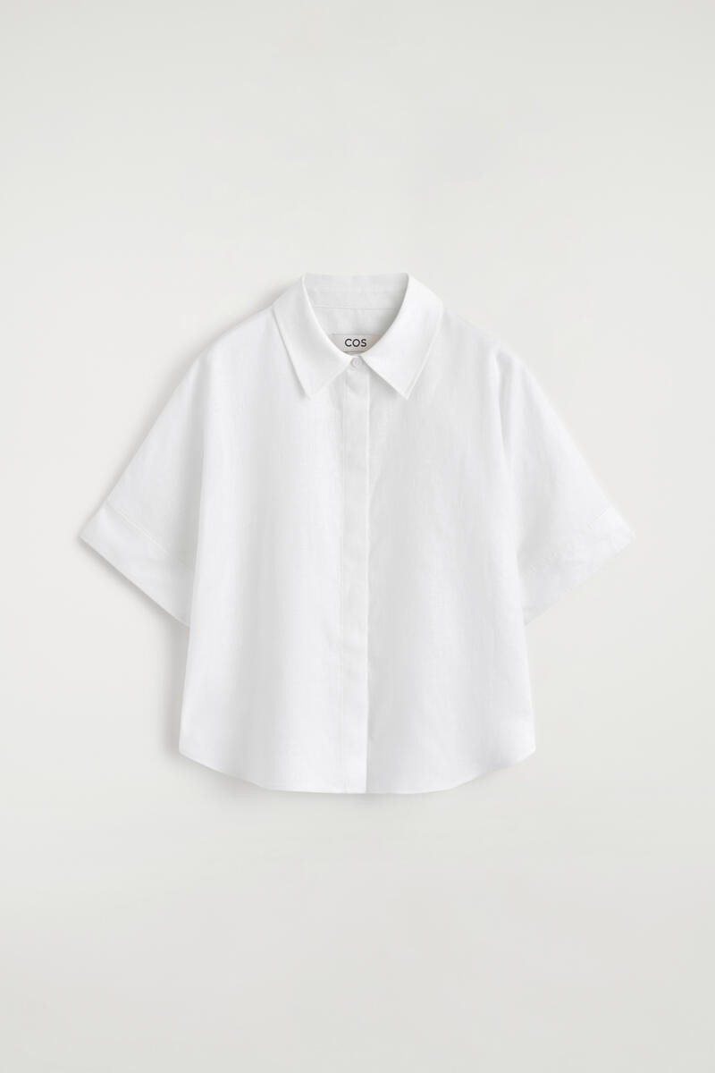 Oversized Short-Sleeved Linen Shirt | COS (US)
