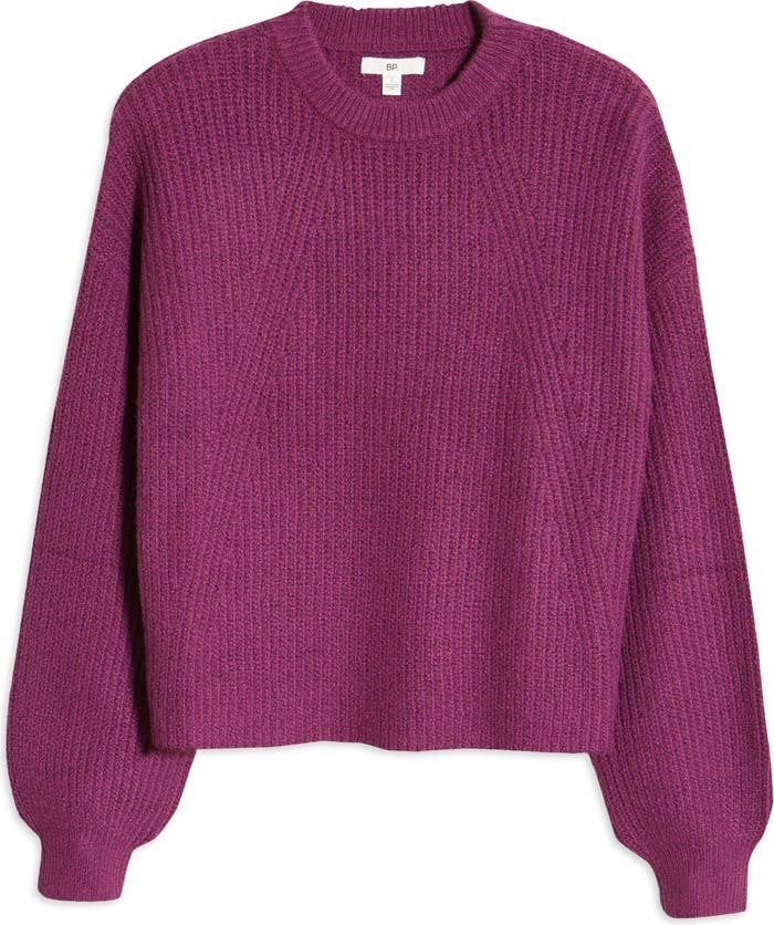 Rib Crop Crewneck Sweater | Nordstrom