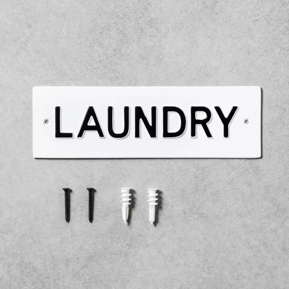 'Laundry' Wall Sign White/Black - Hearth & Hand™ with Magnolia | Target