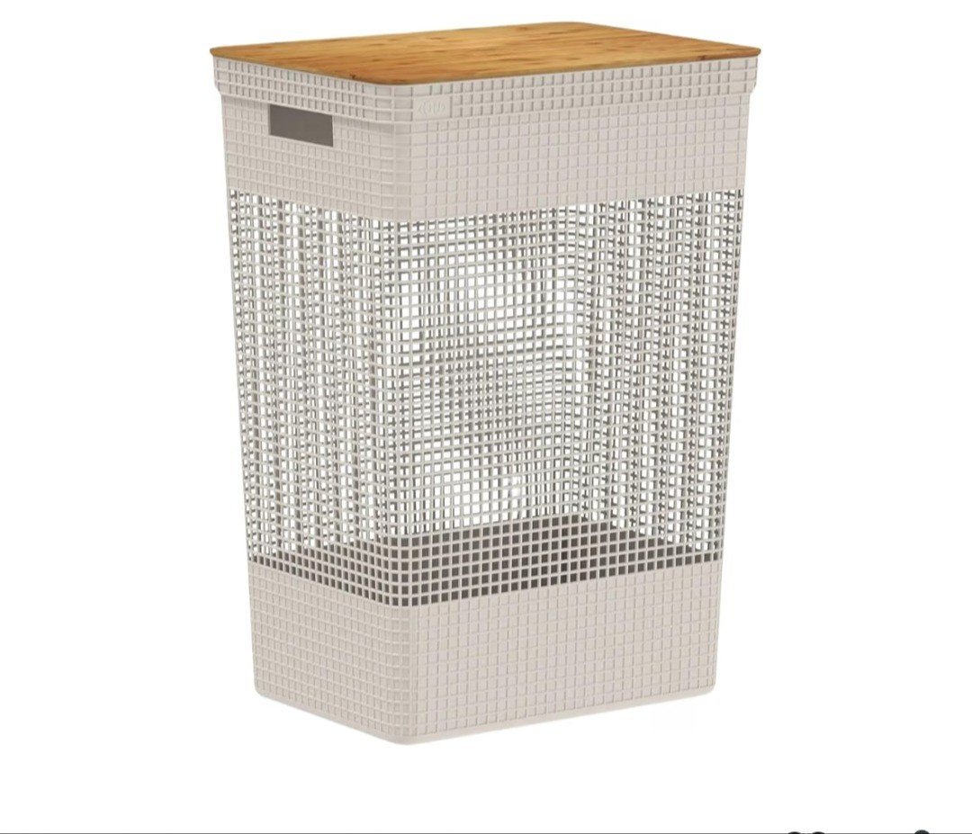 Cesto de roupas 49L com tampa de bambu Bege Linha Grid

#LTKbrasil #LTKhome #LTKpromo