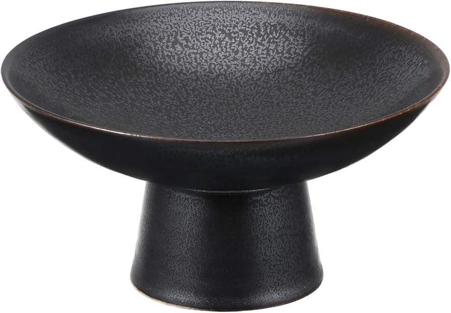 Amazon.com: YARNOW Serving Fruit Tray ceramic display stand fruit bowl with base retro round frui... | Amazon (US)
