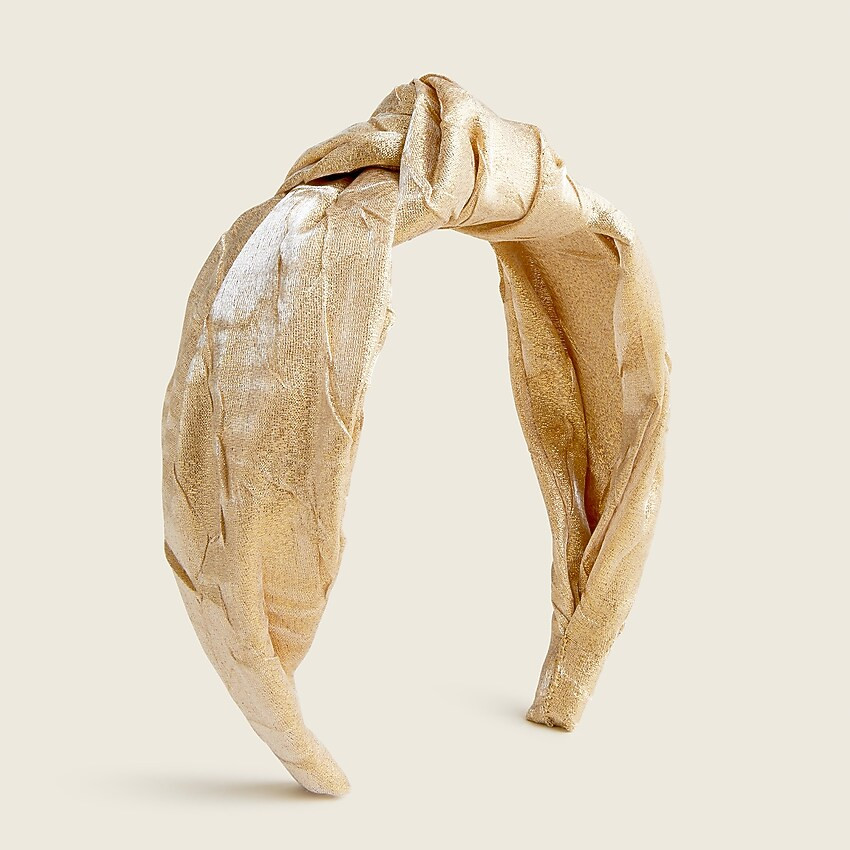 Oversized metallic knot headband | J. Crew US