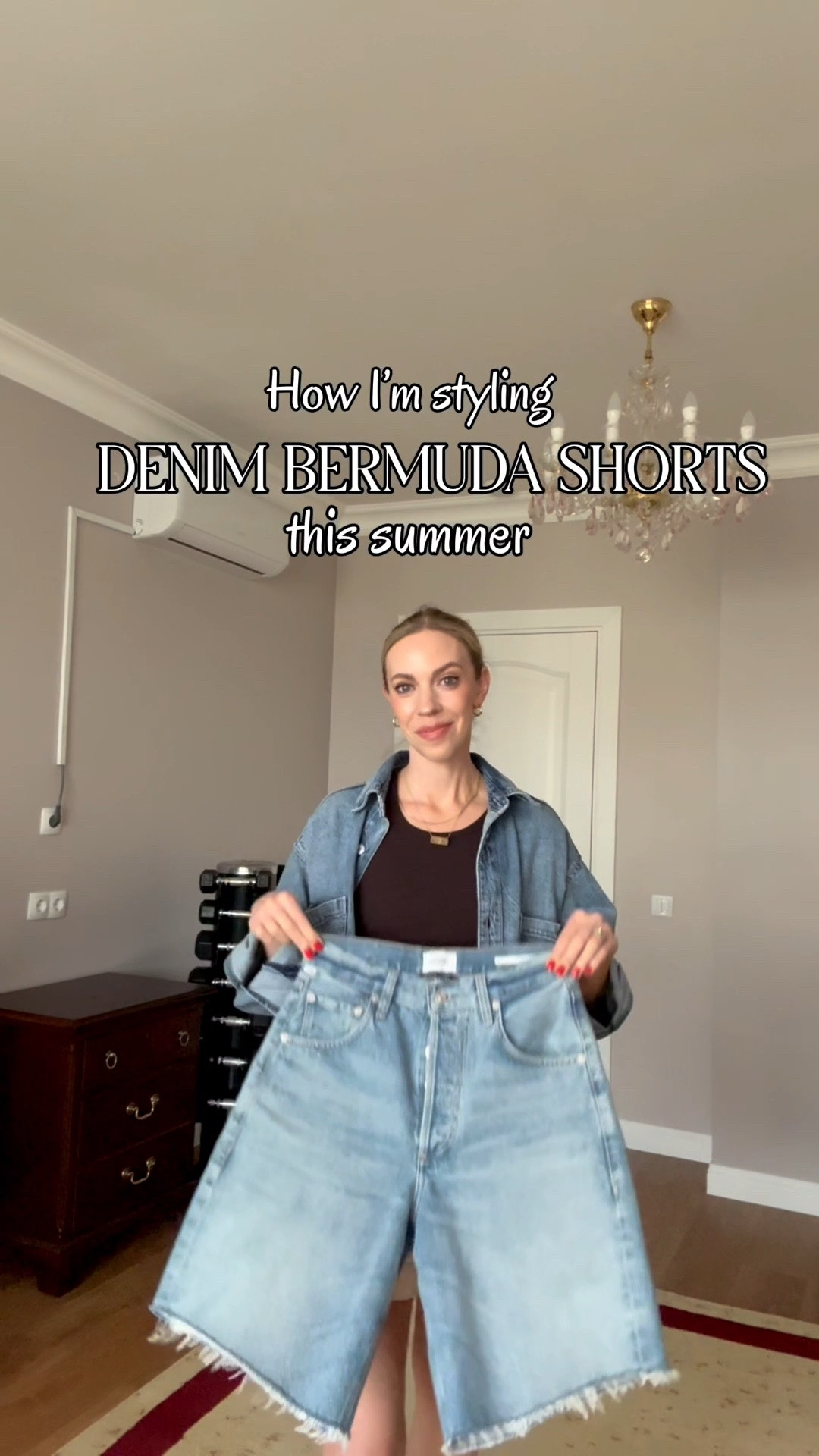 Styling denim bermuda shorts for summer - so chic with a fitted tank and kitten heels

#LTKSeasonal #LTKSaleAlert #LTKOver40