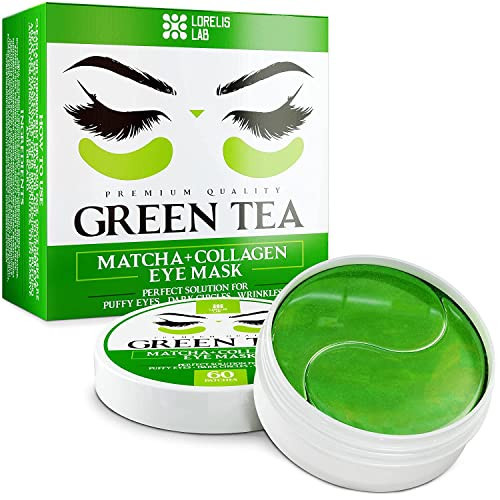 Lorelis Lab Under Eye Mask for Puffy Eyes, Dark Circles, Eye Bags, Puffiness, Wrinkles with Collagen - Hydrating - Green Tea Skincare - Anti-Aging Eye Patch Treatment Masks - 60 Under Eye Gel Pads | Amazon (US)