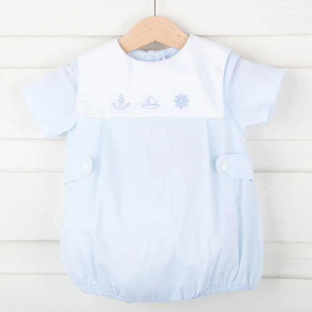 Light Blue Nautical Bubble with Sailor Collar | Classic Whimsy