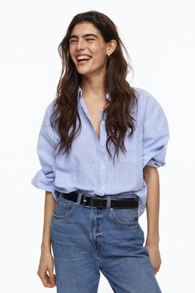 Linen-blend Shirt | H&M (US + CA)