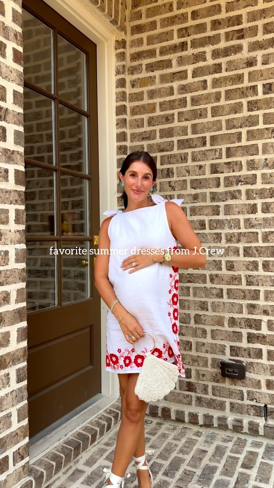 @jcrew has the cutest summer dresses that are so easy to dress up with heels and jewelry or keep casual with sandals and a tote! & I’m obsessed with this lightweight coverup - perfect for beach and pool days!! ☀️ #injcrew #adwearing an xs in both dresses & small in the coverup 🤍