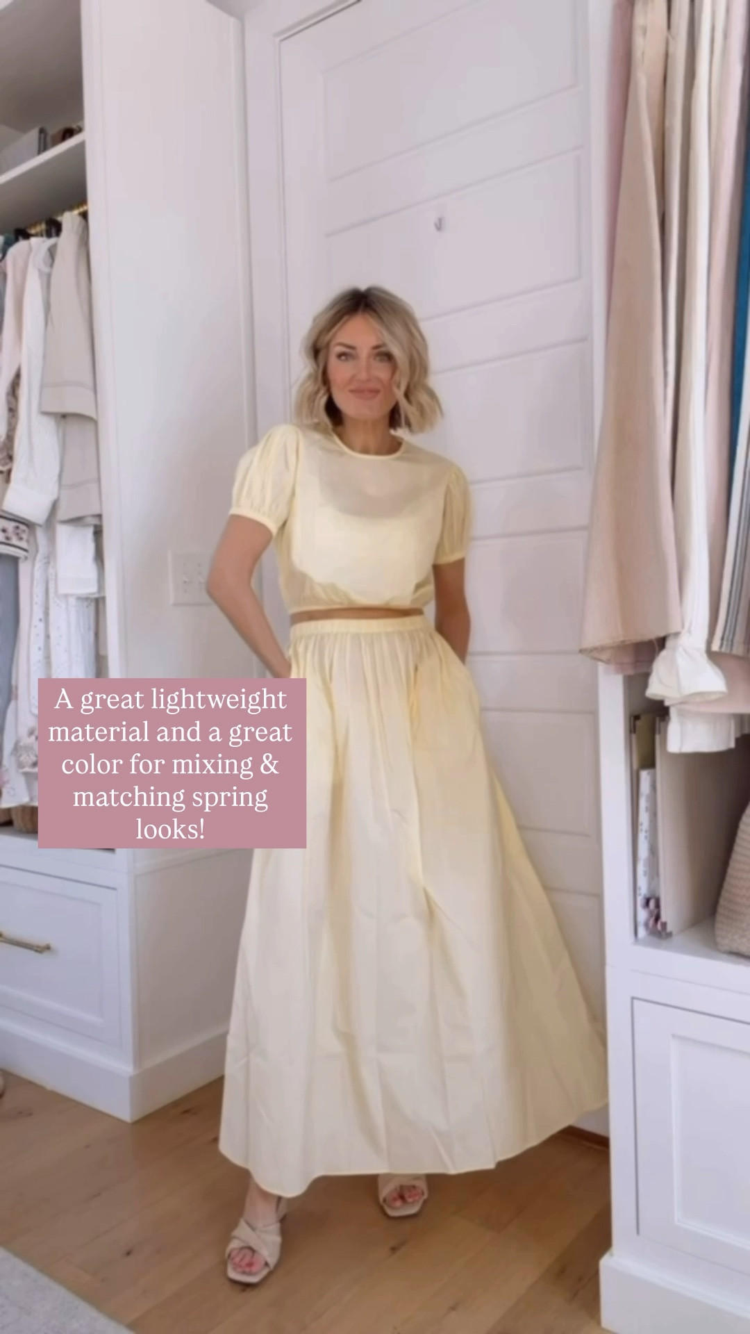 This butter yellow matching set! 😍 These pieces are also great for styling separately - you can create so many different looks with this set! Wearing S!

Loverly Grey, Shopbop, butter yellow, spring outfit, summer outfit, vacation looks, matching set 

#LTKSeasonal