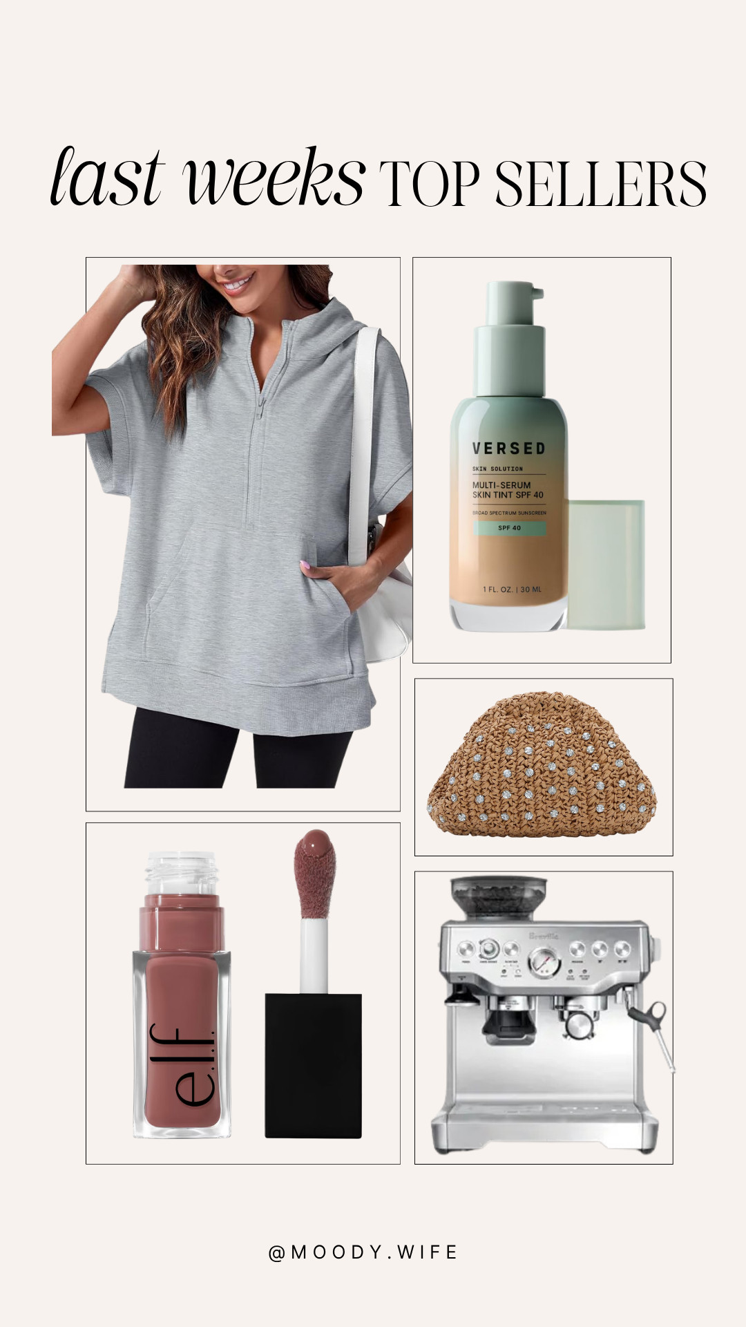 Last Weeks Best Sellers (July 2026) - Amazon Grey Pullover, Versed Makeup from Target, Clutch bag, Elf Lip Gloss and my favorite Espresso machine! 

 #LTKmomlife #LTKSaleAlert