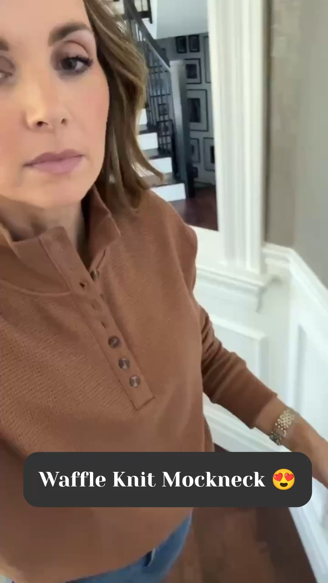 @Walmart waffle knit mockneck will be on repeat- $20 and get a your true size

#LTKootd