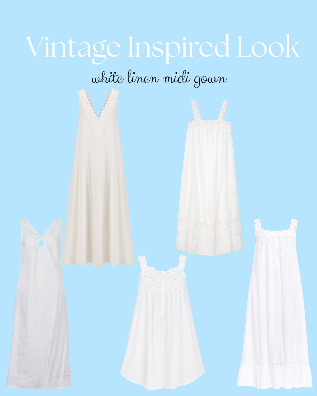 The white dress I wore in France that so many of you guys have been asking about! 

It's a random vintage nightgown I bought a while back, but I found so many cute similar options! 🤍 

 #LTKdayinmylife #LTKgrwm #LTKootd