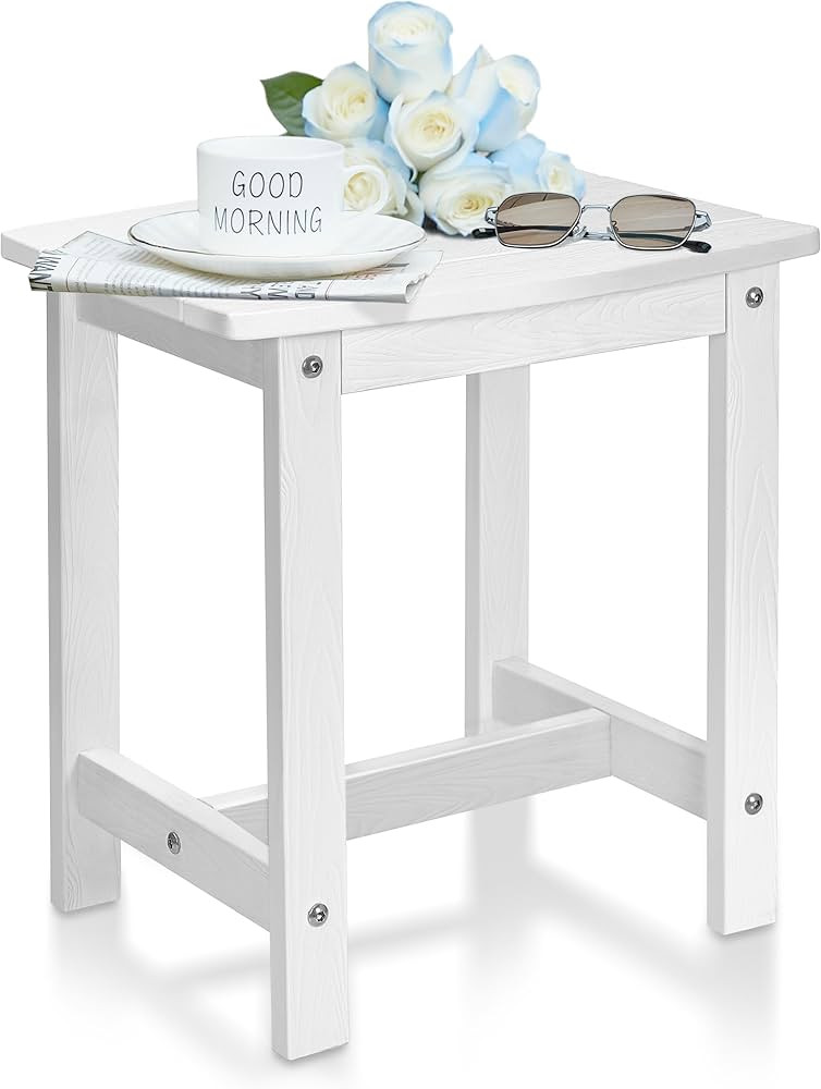Y&M Outdoor Side Table, HIPS Adirondack Small Single Table, Waterproof Square Outside Table, Balc... | Amazon (US)