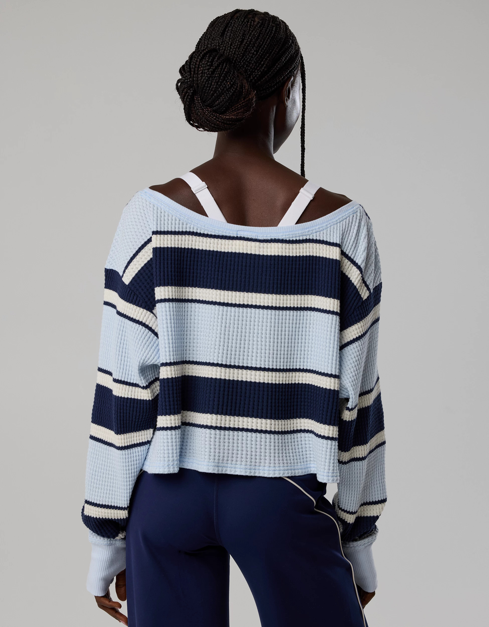 OFFLINE By Aerie Wow! Waffle Long Sleeve Off The Shoulder T-Shirt | Aerie