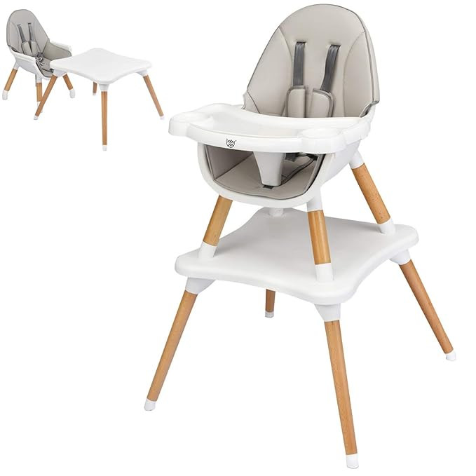 BABY JOY 5 in 1 High Chair, Baby Eat & Grow Convertible High Chair/Booster Seat/Toddler Chair & T... | Amazon (US)
