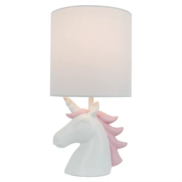 Your Zone Kids Unicorn Poly Accent Table Lamp, White Finish | Walmart (US)
