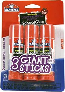 Elmer's Disappearing Purple Washable School Glue Sticks, 0.77 oz, 3 Count | Amazon (US)