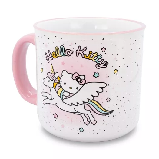 Silver Buffalo Sanrio Hello Kitty Ceramic Teacup and Saucer Set