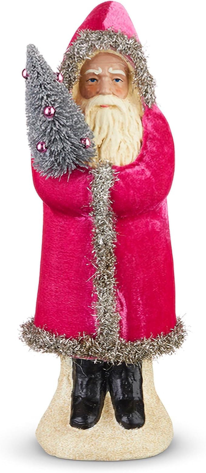 RAZ Imports Collected Christmas 12" Pink Velvet Santa | Amazon (US)