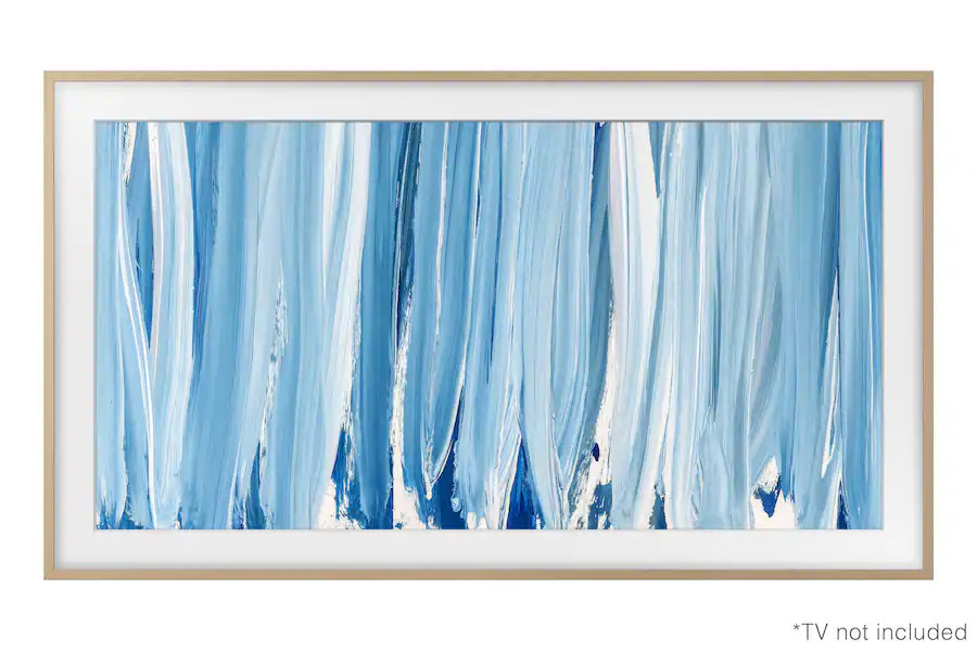 Samsung - 43" The Frame Customizable Bezel - Modern - Teak | Best Buy U.S.