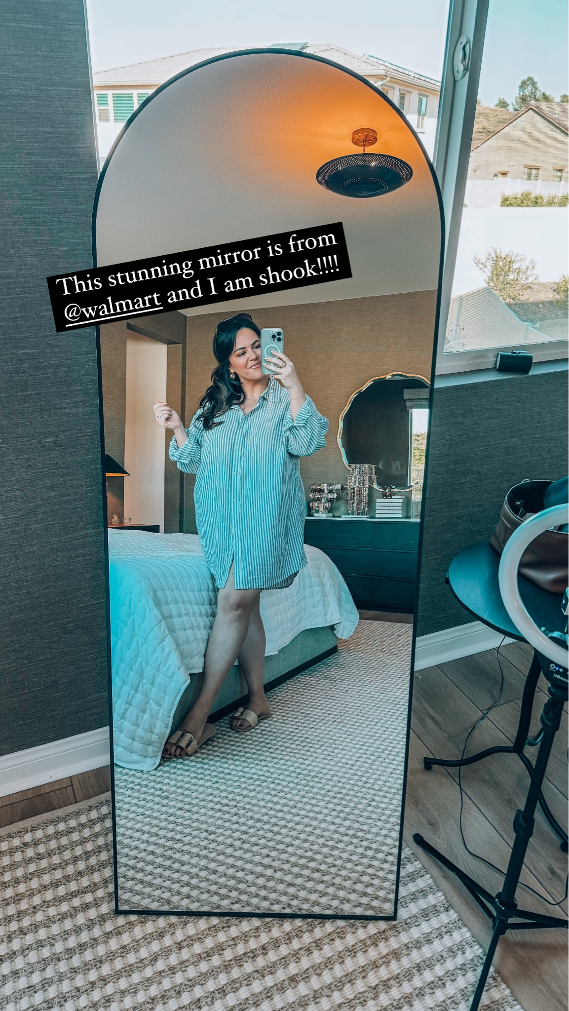 Walmart  floor full length arched mirror on major sale!!! 


#LTKHome #LTKxWalmart #LTKSaleAlert