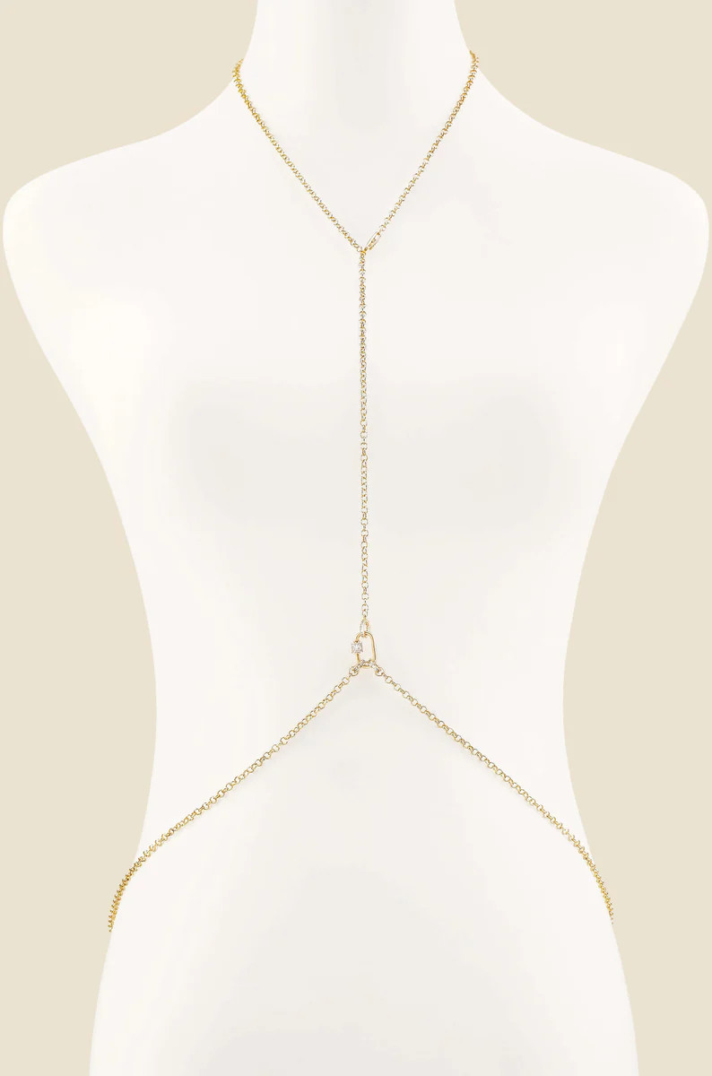 Make a Splash Body Chain in Gold | Ettika