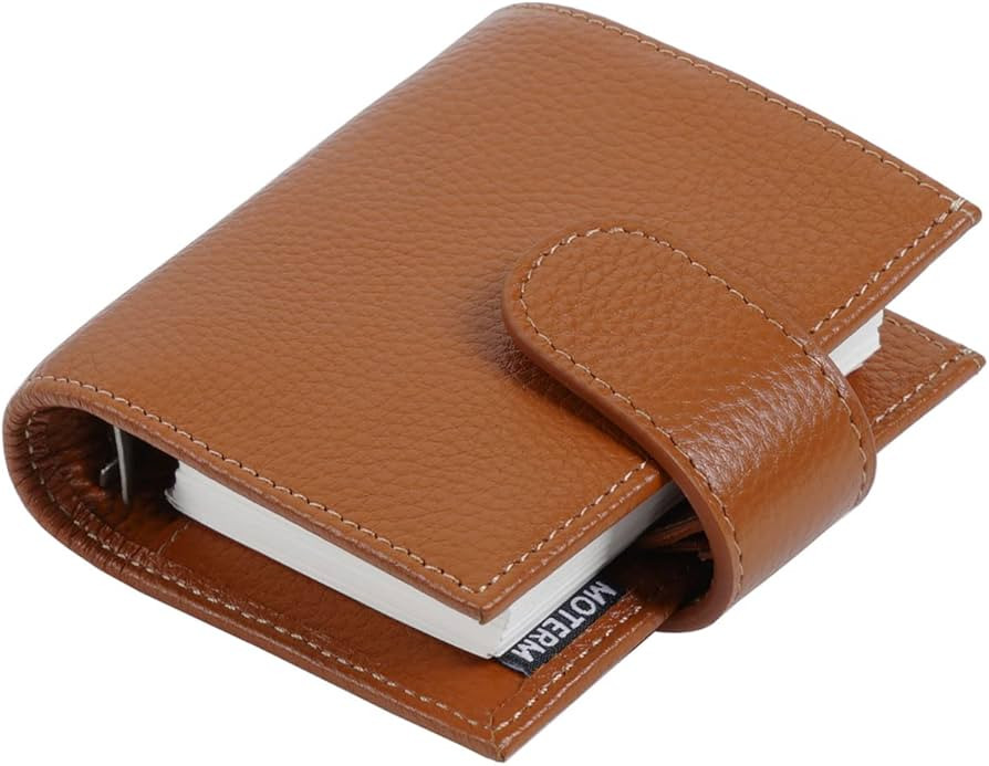 Moterm A9 Regular Rings Planner - Genuine Leather Binder Organizer Wallet (Pebble-Burnt Orange, 1... | Amazon (US)