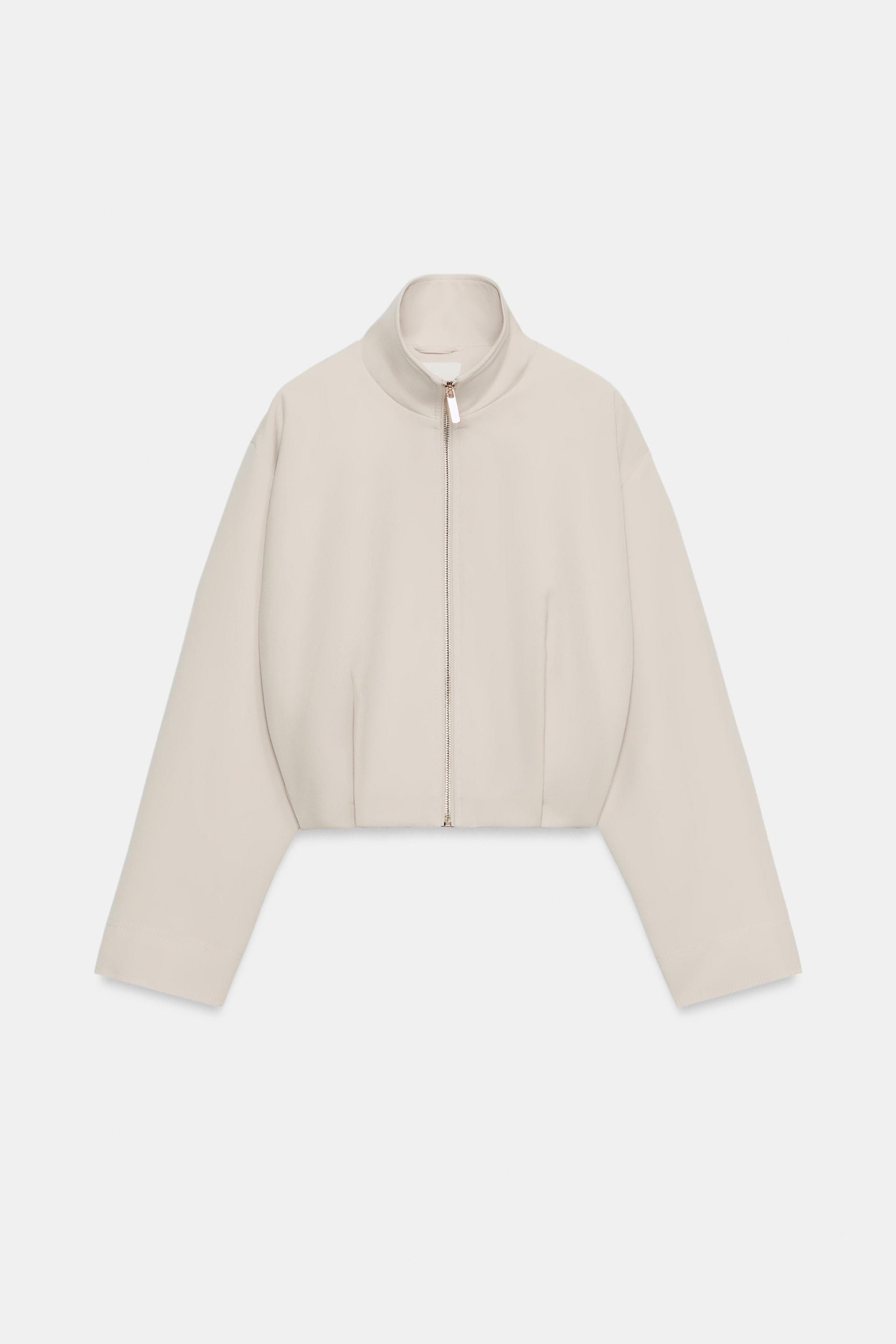 Zara - Stand-Up Collar Bomber Jacket - Black - Xs - Woman | Zara US