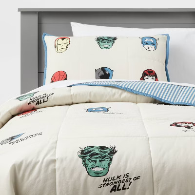 Twin Marvel Icons Kids' Quilt - The Marvel Collection by Pillowfort™ | Target