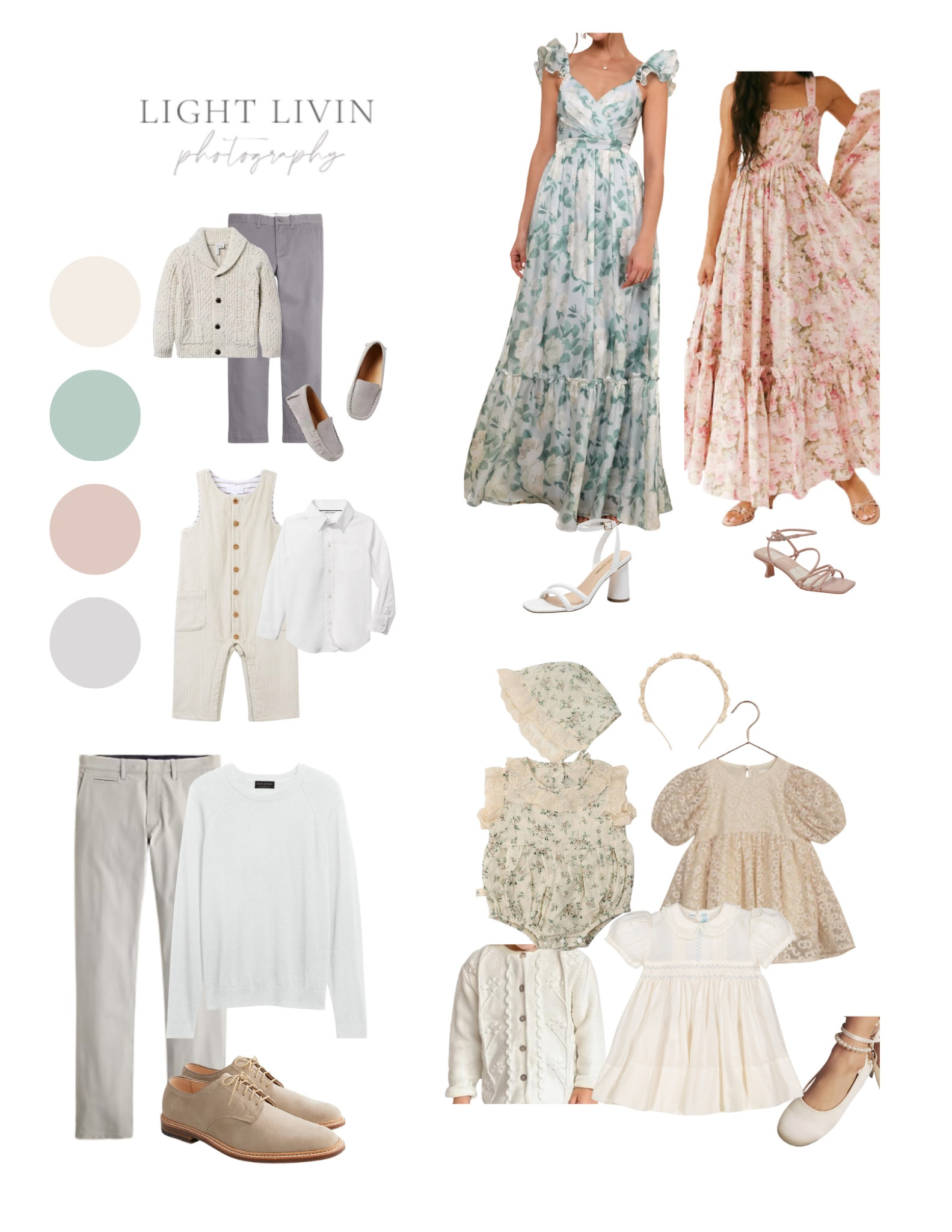 This family style board with soft greens and soft mauve colors will be the perfect fit for your next family photoshoot! 

#LTKHoliday #LTKSeasonal #LTKFamily