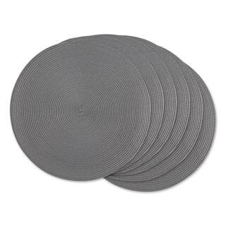DII® Round Plastic Woven Placemats, 6ct. in Gray | 15" | Michaels® | Michaels Stores