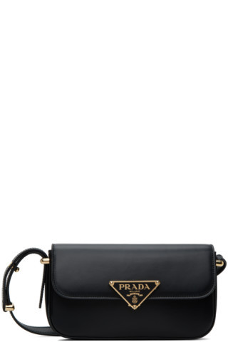 Black Leather Shoulder Bag | SSENSE
